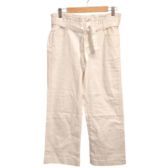 J.Crew Paperbag Wide-Leg Pants in White Denim Size 29 - Picture 4 of 7